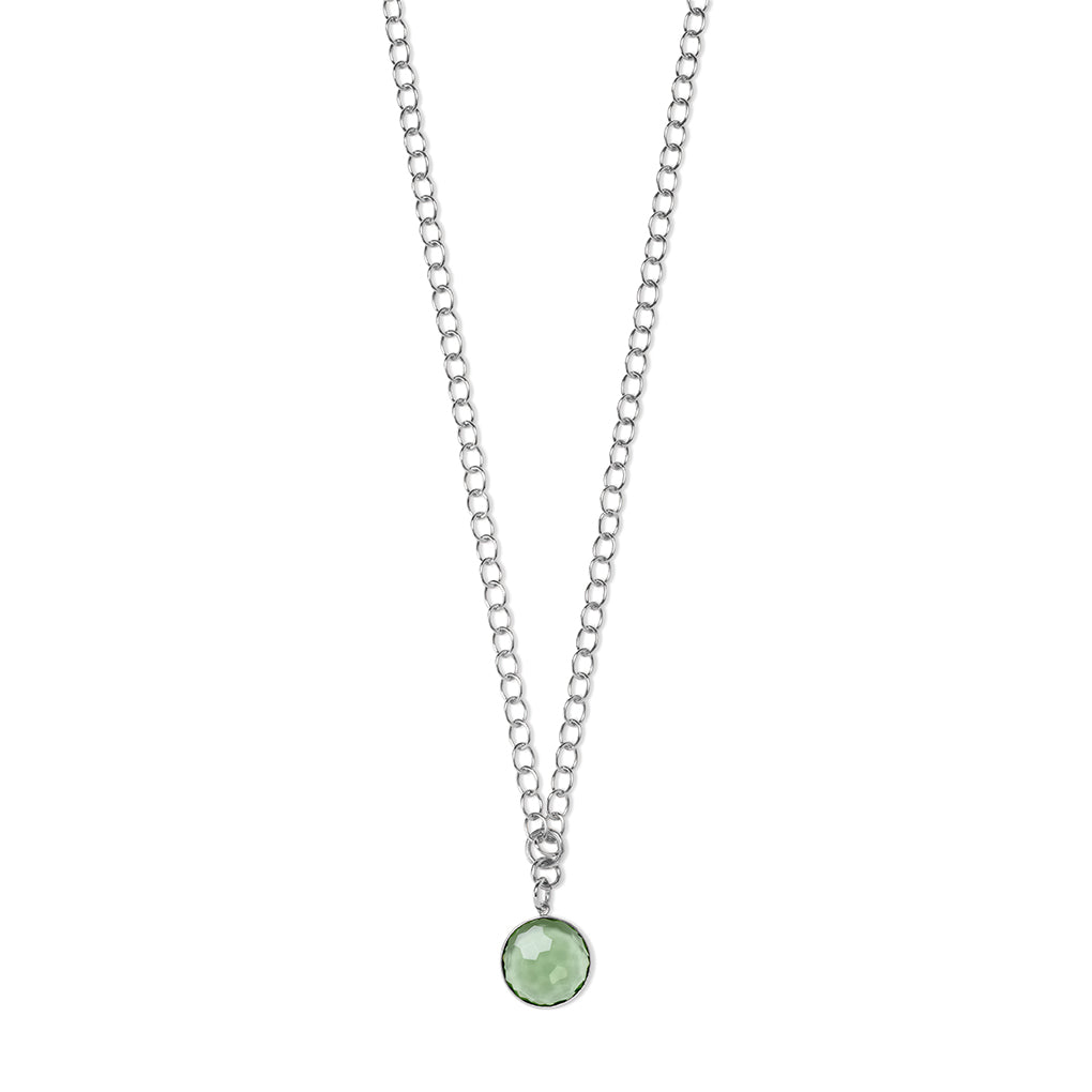 ANDRA long Necklace Grüner Amethyst