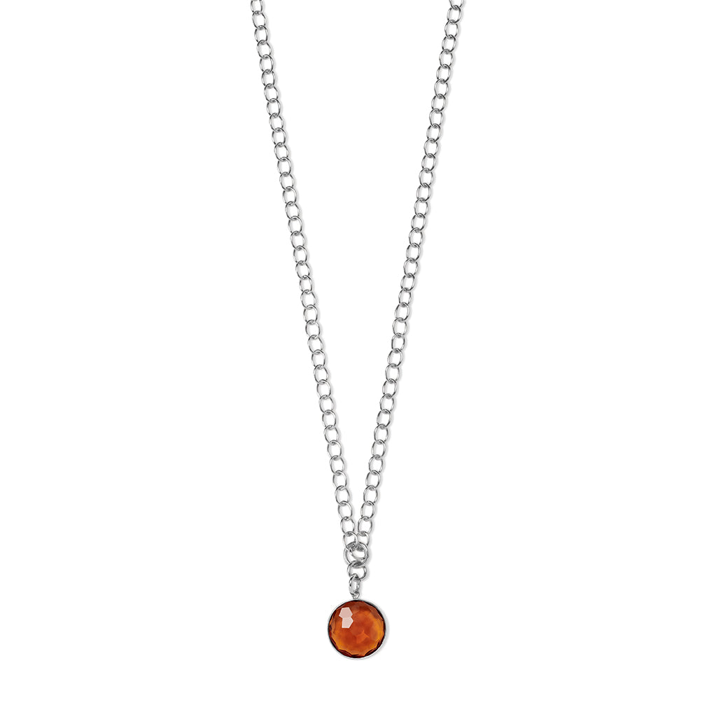 ANDRA long Necklace Cognac Quarz