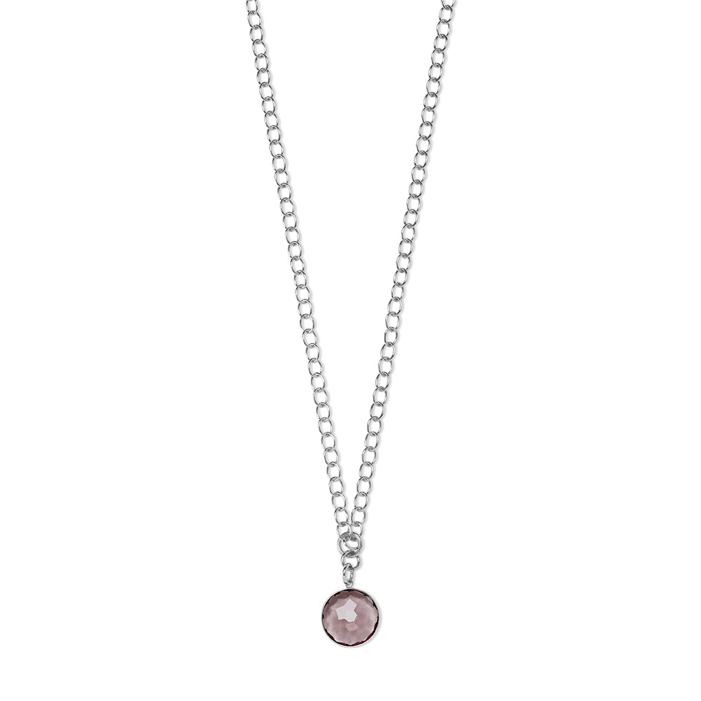 ANDRA long Necklace Plumquarz