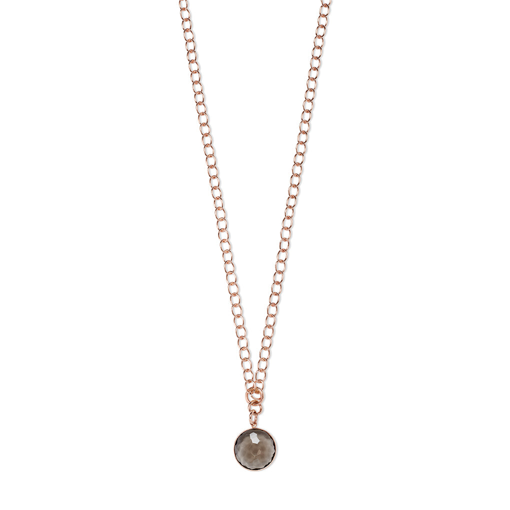 ANDRA long Necklace Rauchquarz
