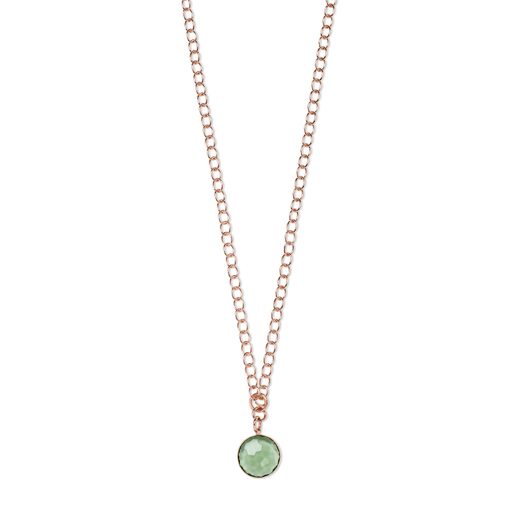 ANDRA long Necklace Grüner Amethyst