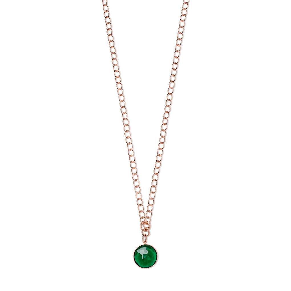 ANDRA long Necklace Emerald Quarz