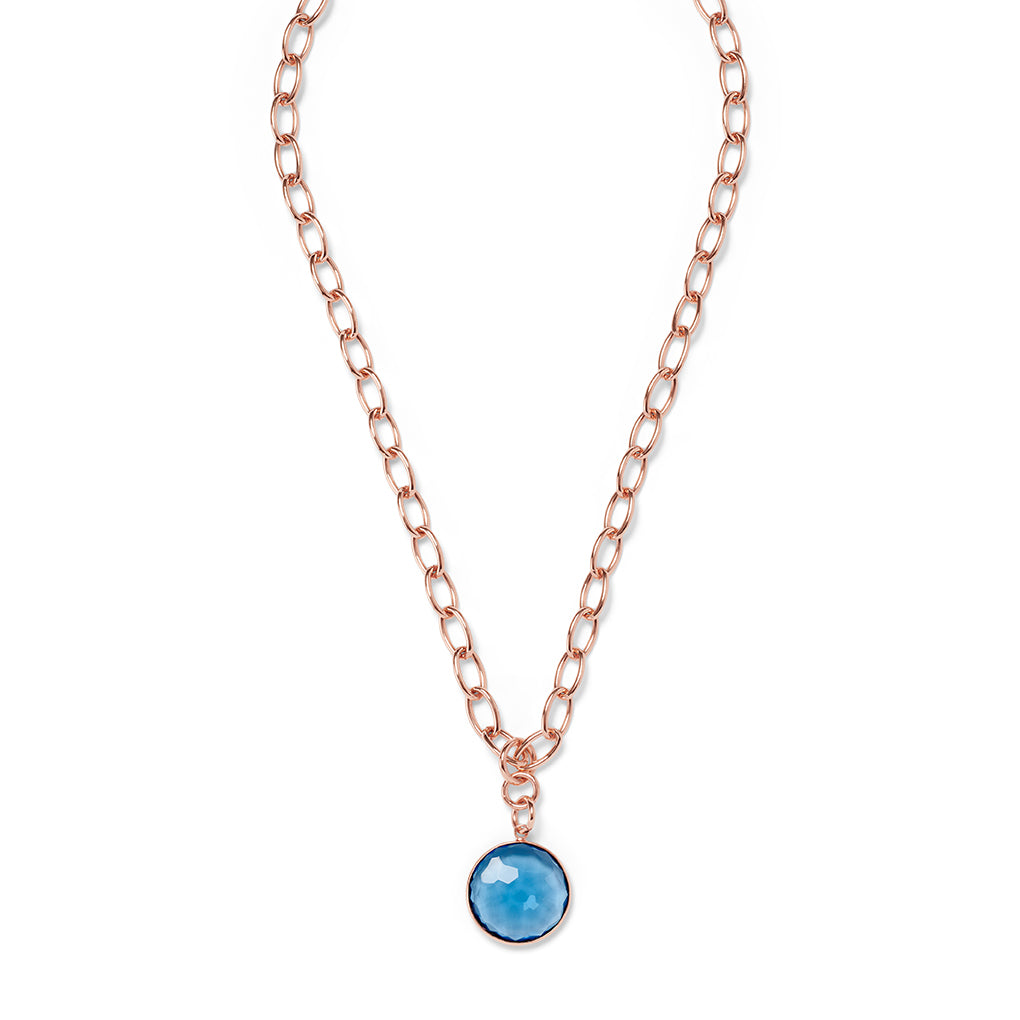 ANDRA short Necklace Skyblue Quarz