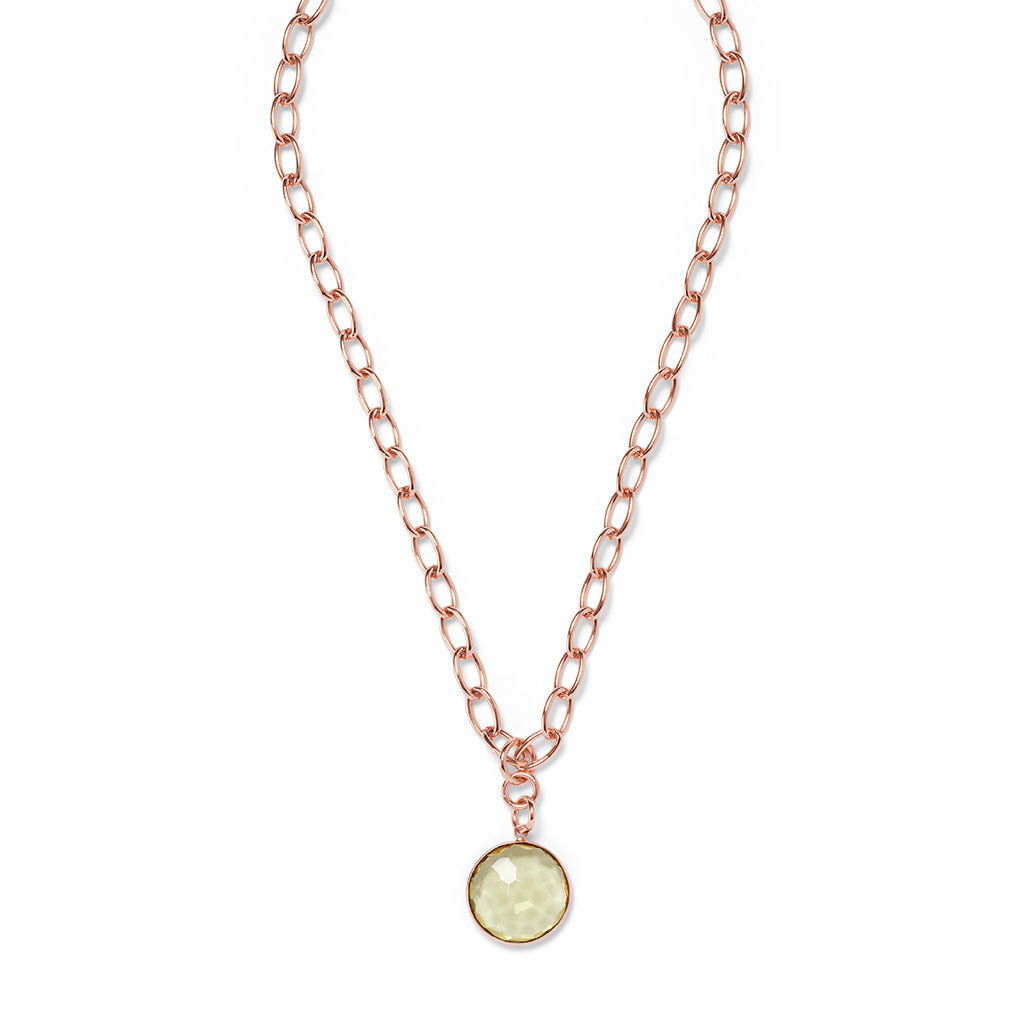 ANDRA short Necklace Lemonquarz