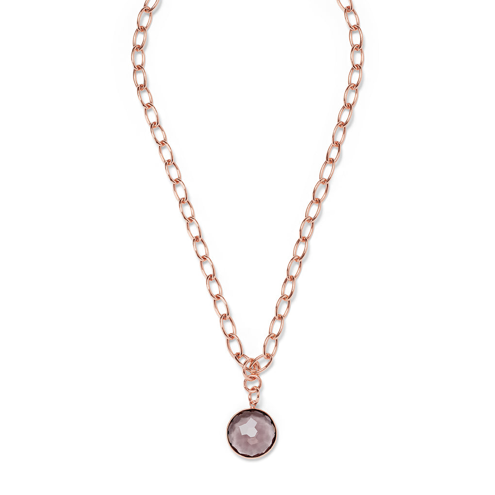 ANDRA short Necklace Plumquarz