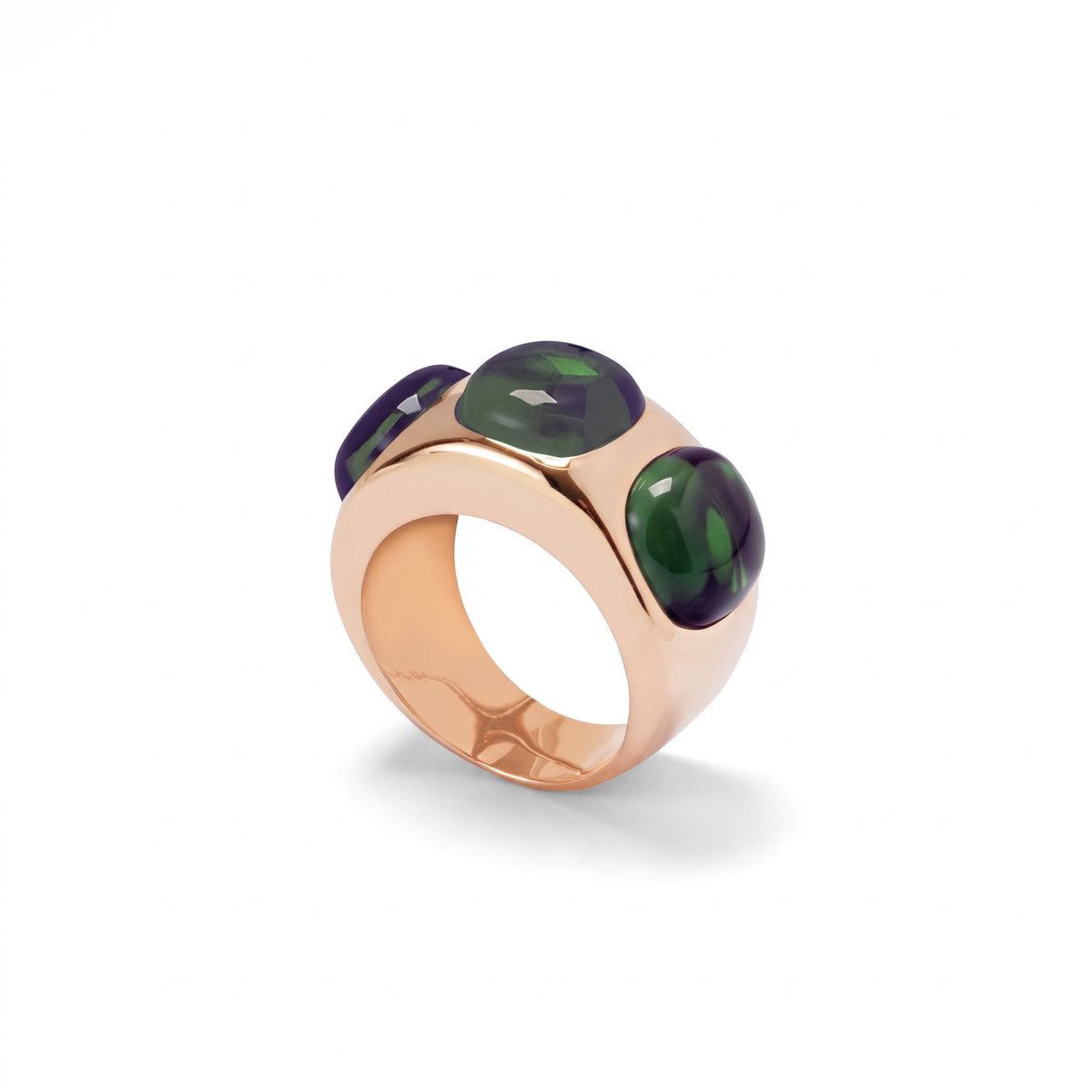 Ring AUREA roségold, Salbei Quarz