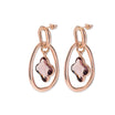 BABET CLEO Earrings roségold, Plum Quarz