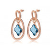 BABET CLEO Earrings roségold, Skyblue Quarz