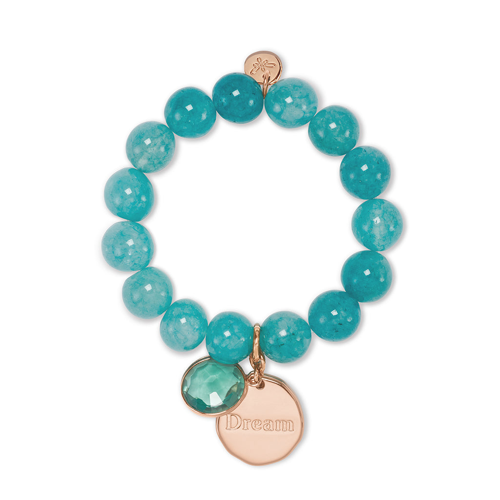 BAHIA Bracelet 'DREAM' roségold, aqua