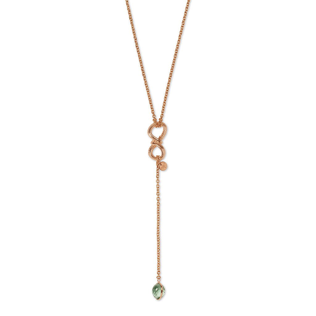 FOREVER Necklace roségold, Prasiolith