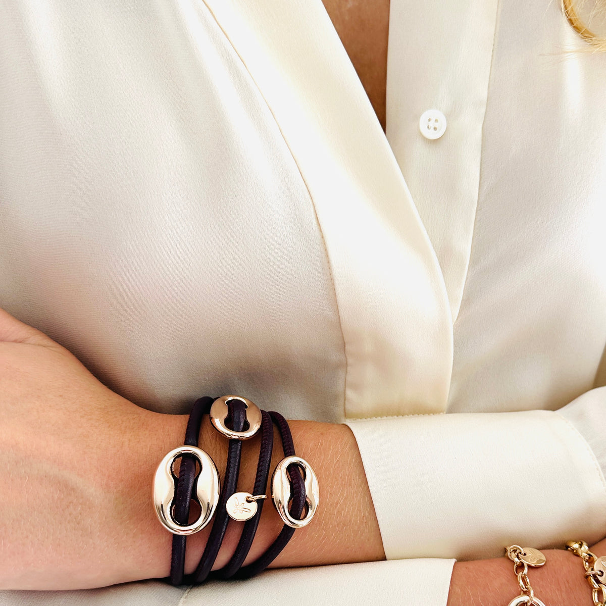 BREEZE Bracelet roségold, choco
