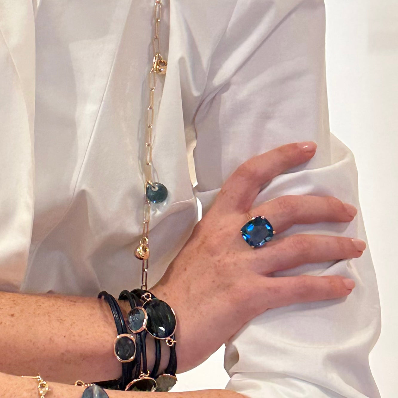 Ring LIVIA Skyblue Quarz