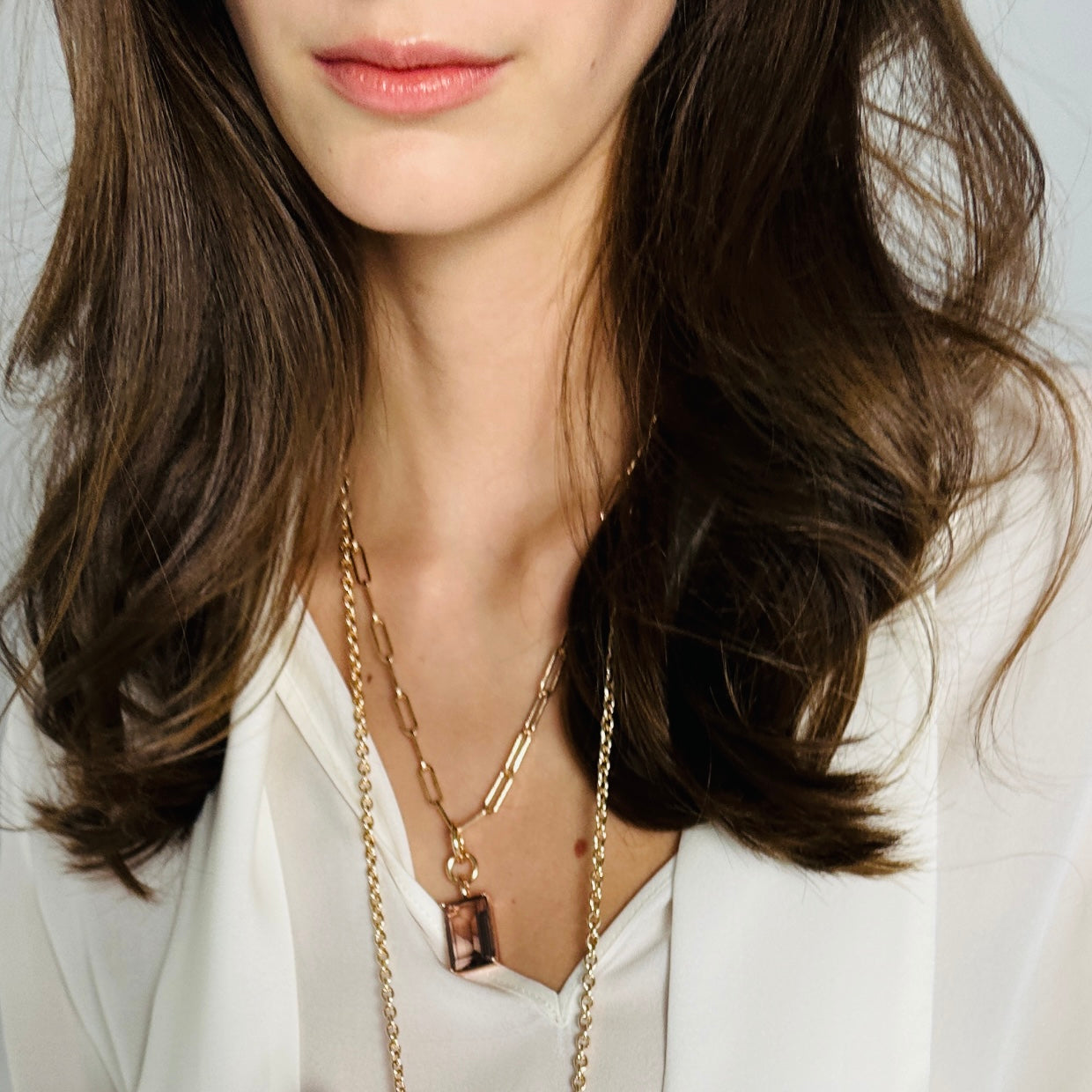 RUBY Necklace Plum Quarz