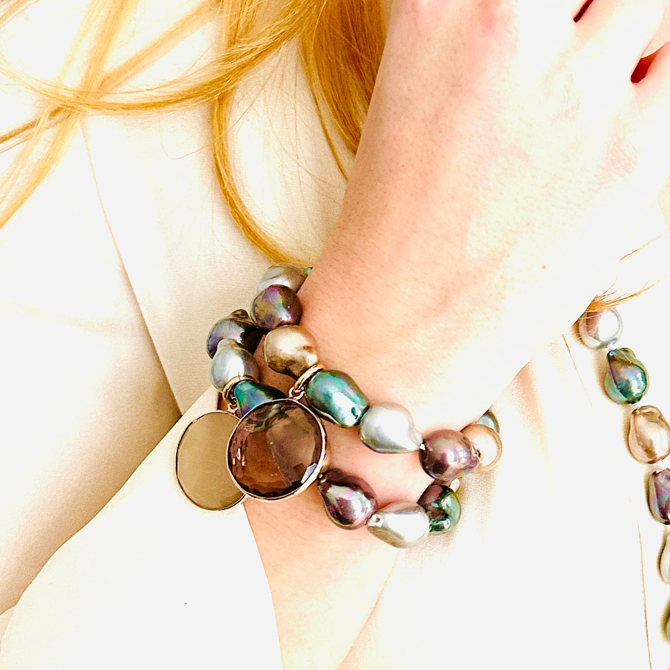 ANRI Bracelet roségold, tahiti, Cateye Stone