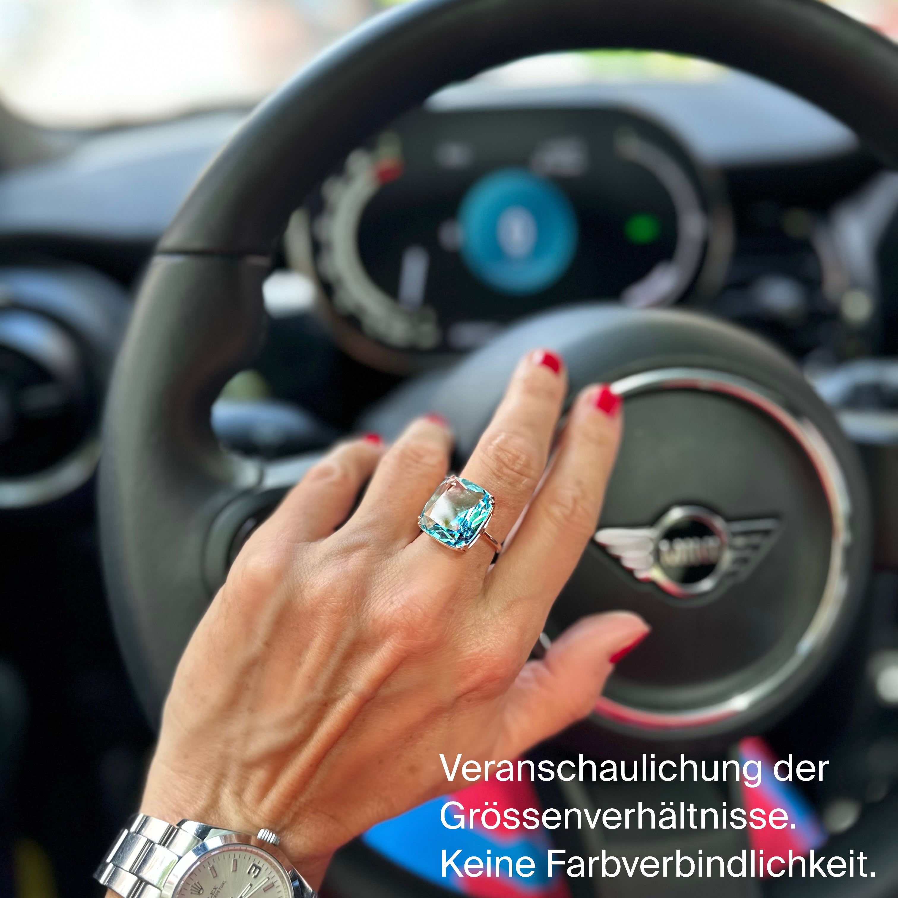 Ring LIVIA Salbeiquarz