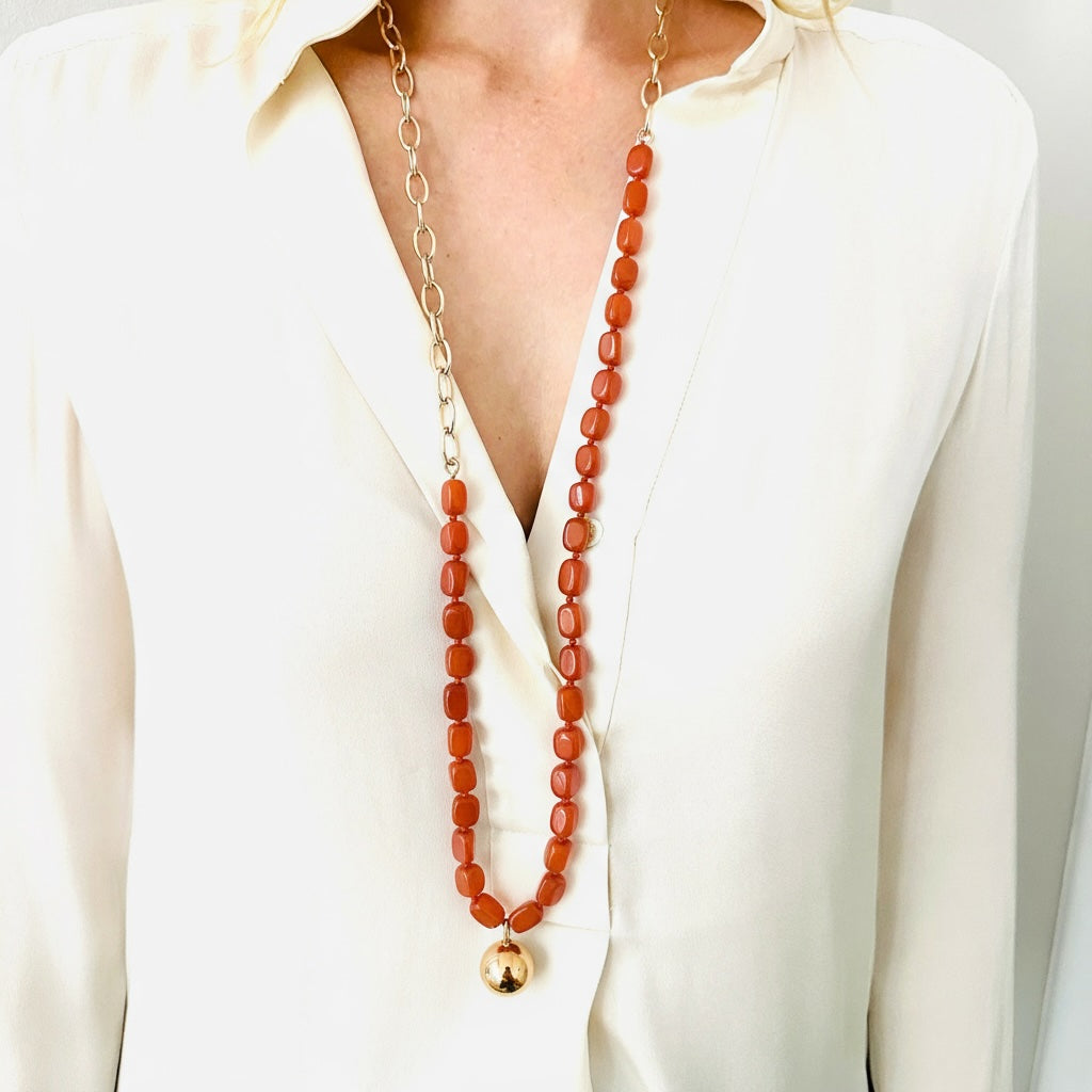 LIU Necklace fire, roségold