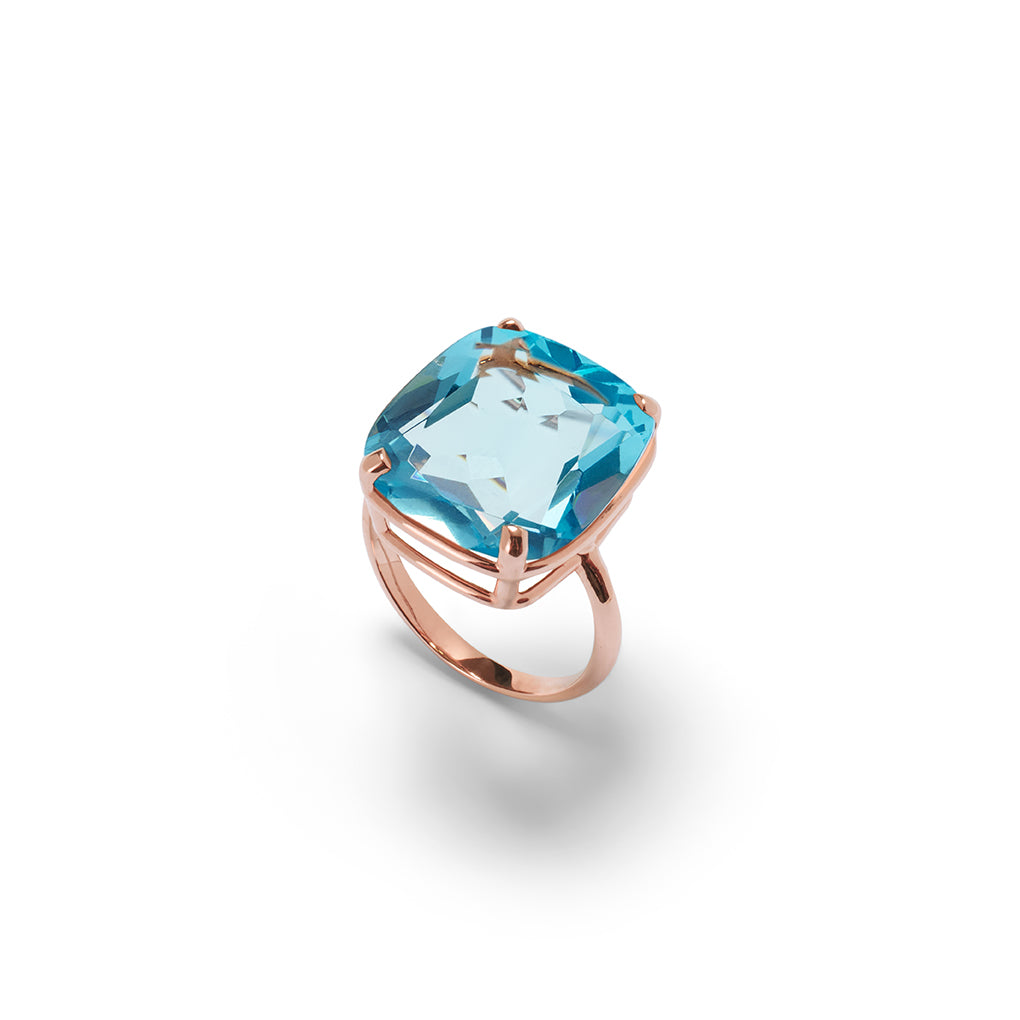 Ring LIVIA Aquamarin Quarz