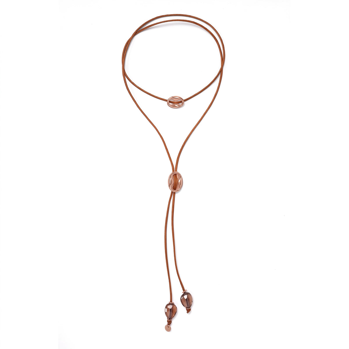 LORI Necklace roségold, cognac