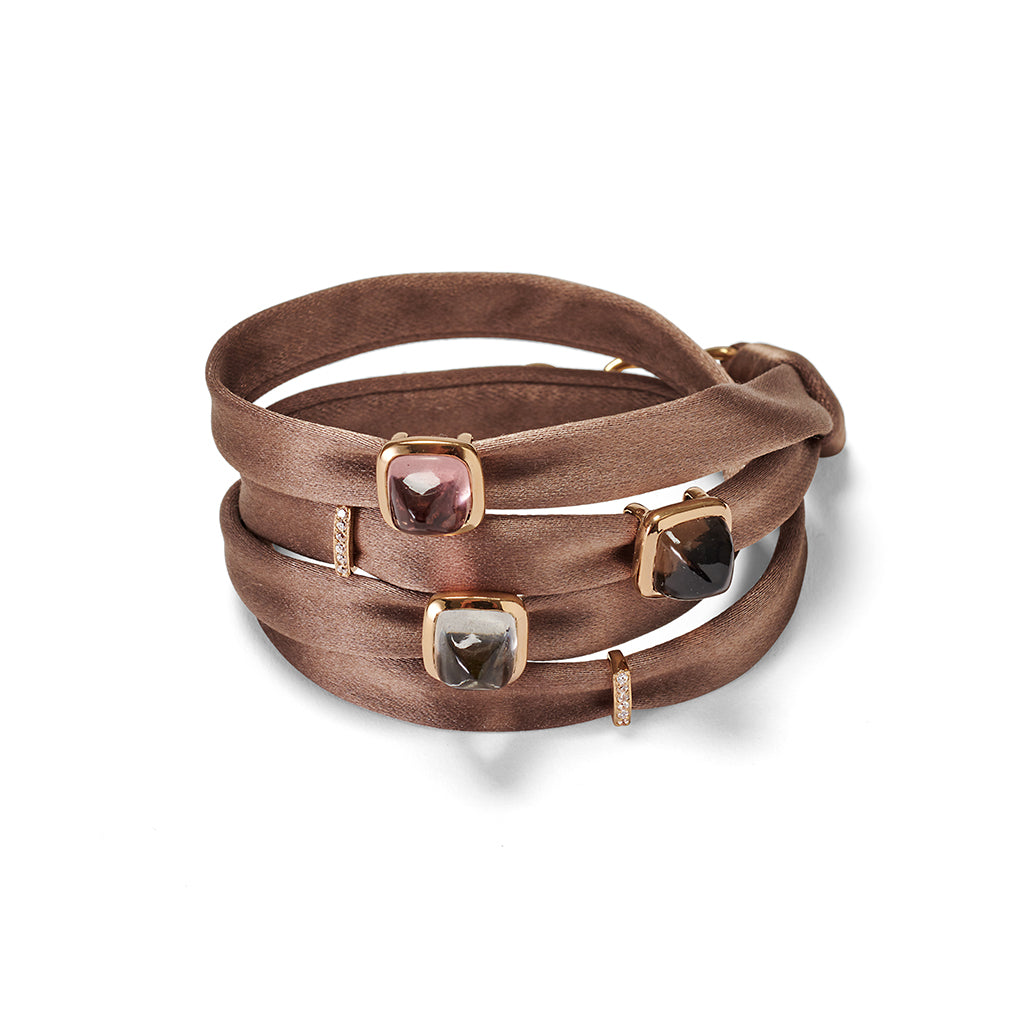 MAGIC SILK Bracelet roségold, taupe