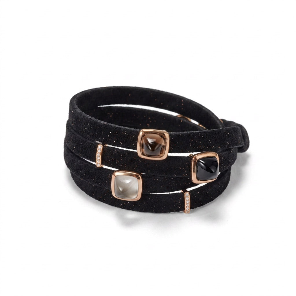 MAGIC Bracelet roségold, black velours