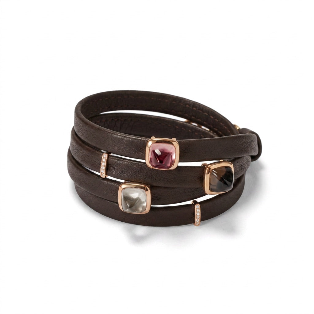 MAGIC Bracelet roségold, dunkelbraun