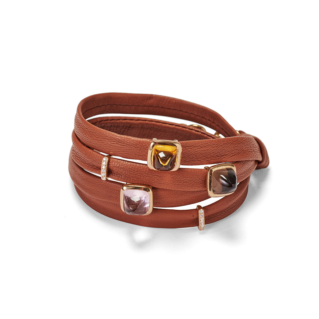 MAGIC Bracelet roségold, cognac