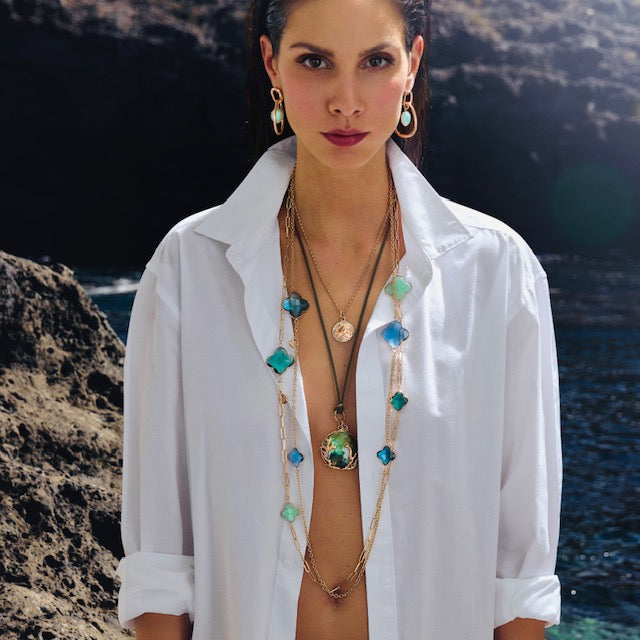 RIVA Necklace roségold, grey