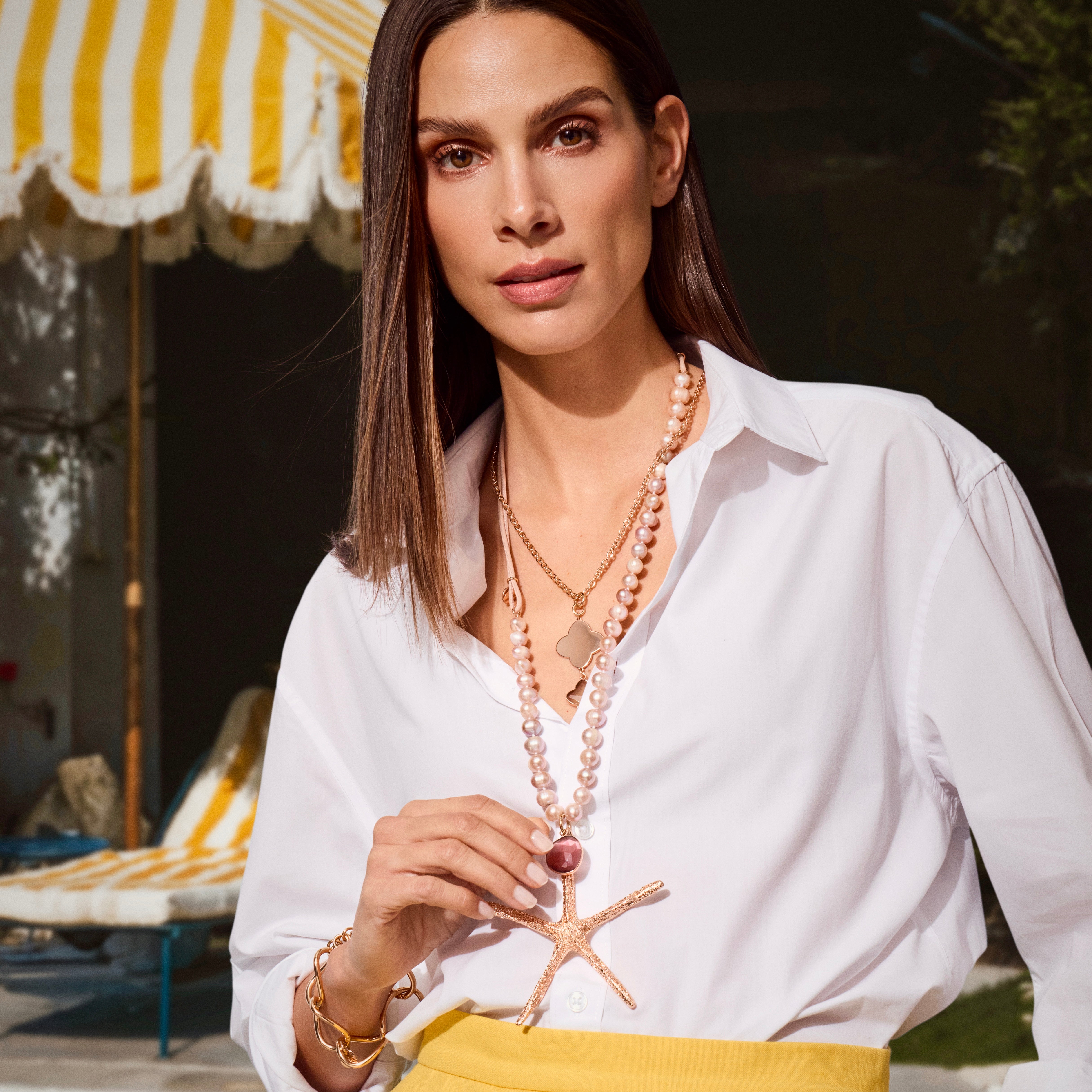 NIXE Necklace roségold, Cateye Stone