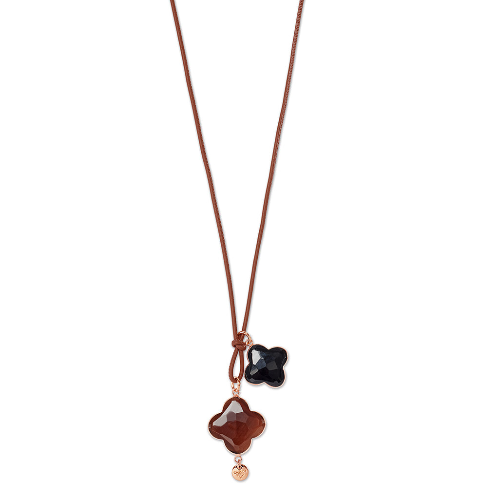RENA Necklace cognac, roségold