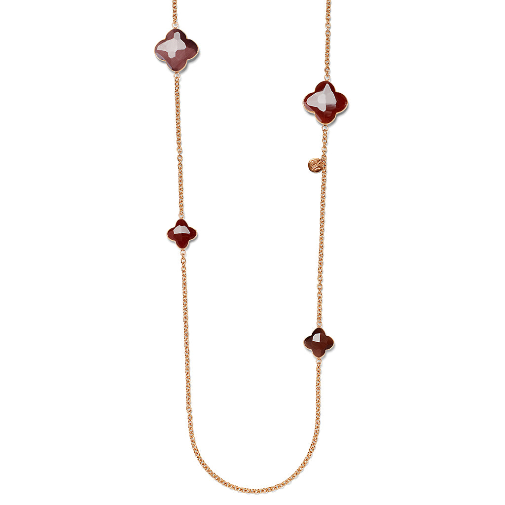 RIVA Necklace roségold, berry