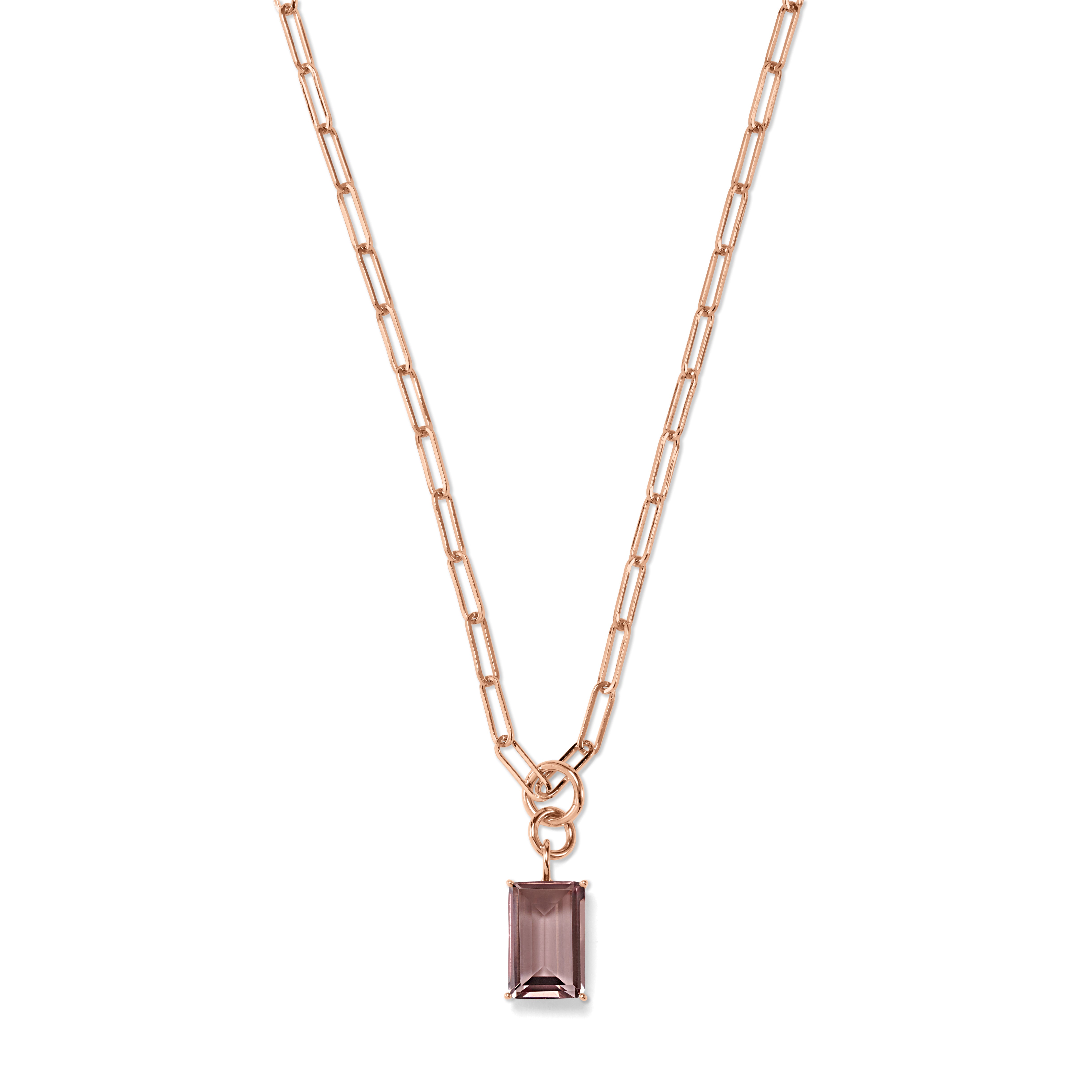 RUBY Necklace Plum Quarz