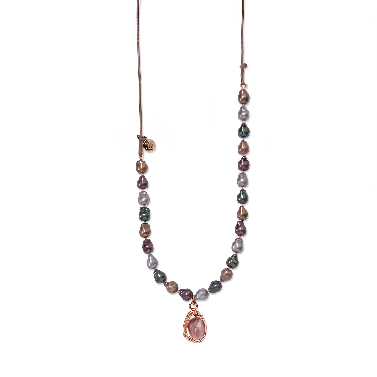 RUNA Necklace roségold, multi