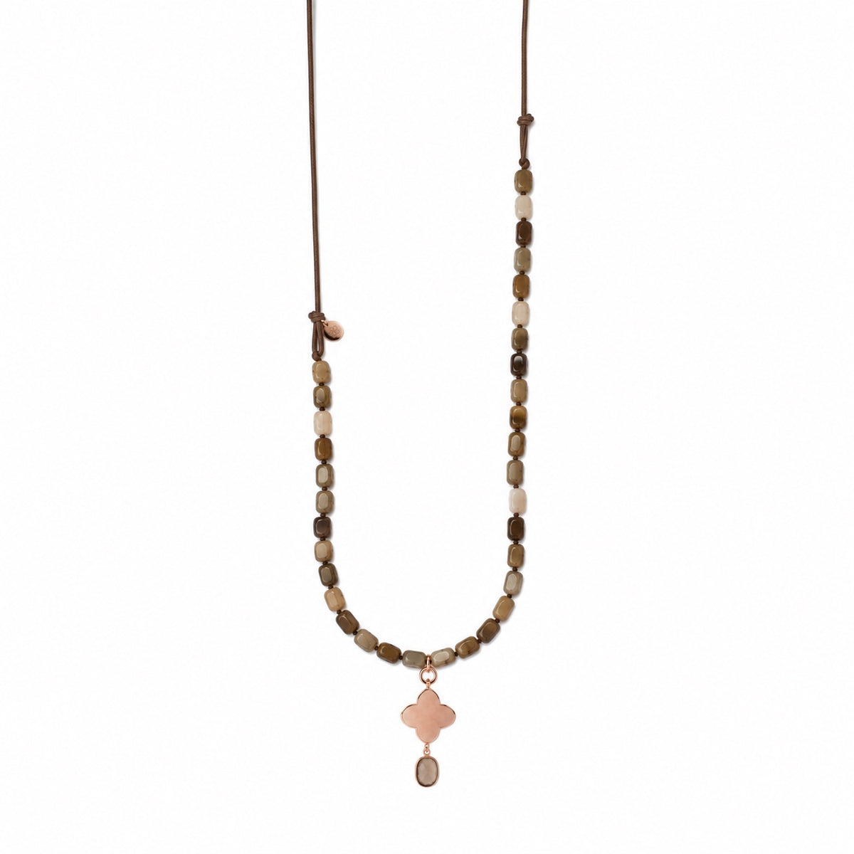 SINA Necklace roségold, taupe