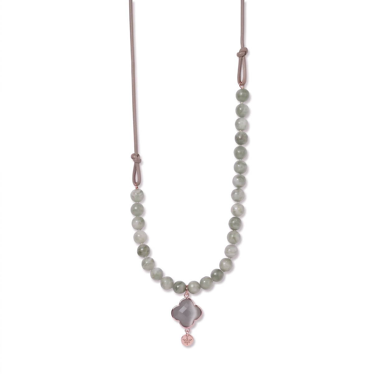 VERA Necklace roségold, jadegrün