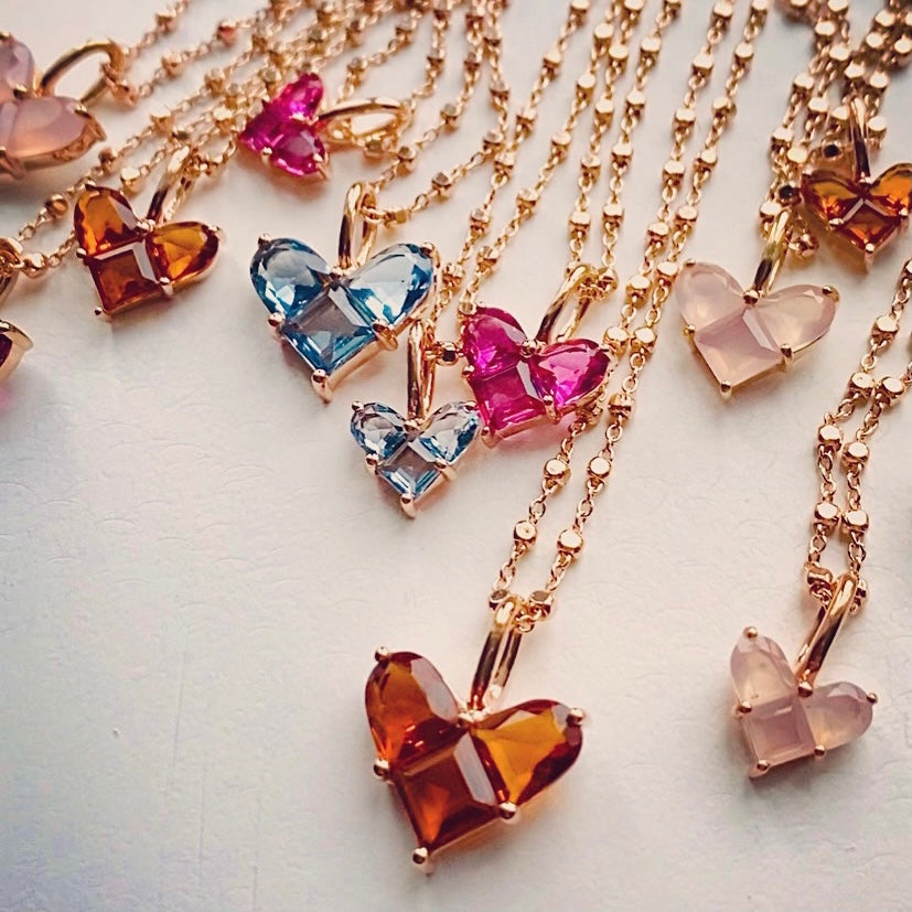 L♡VE Necklaces Pink Quarz