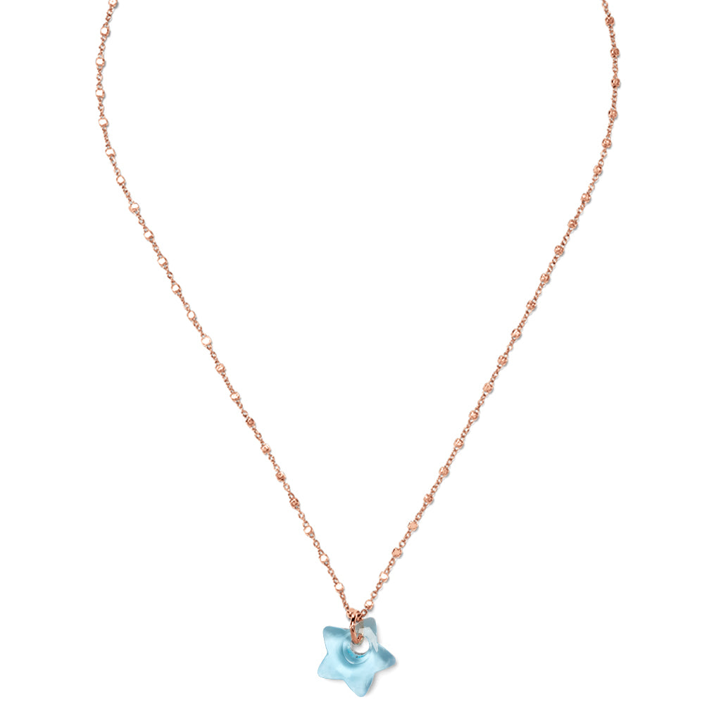 SMILE STAR Necklace Aquamarin