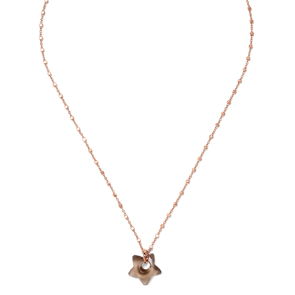 SMILE STAR Necklace Rauchquarz