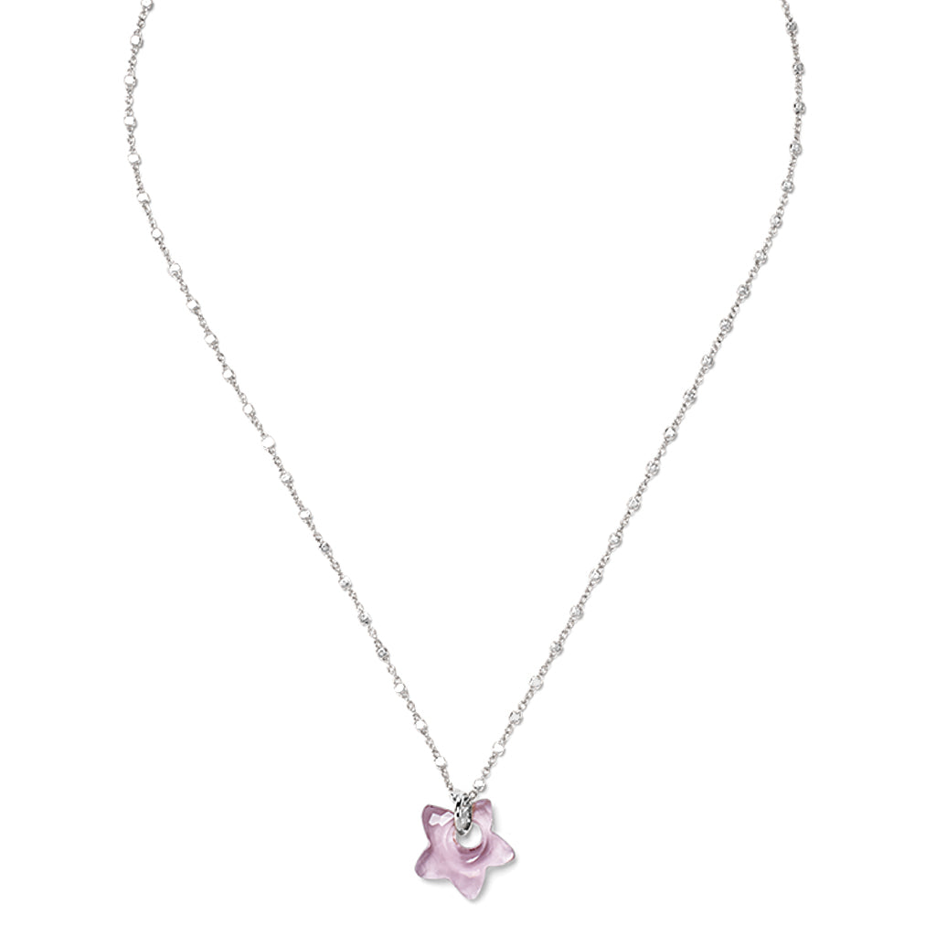 SMILE STAR Necklace Plum Quarz