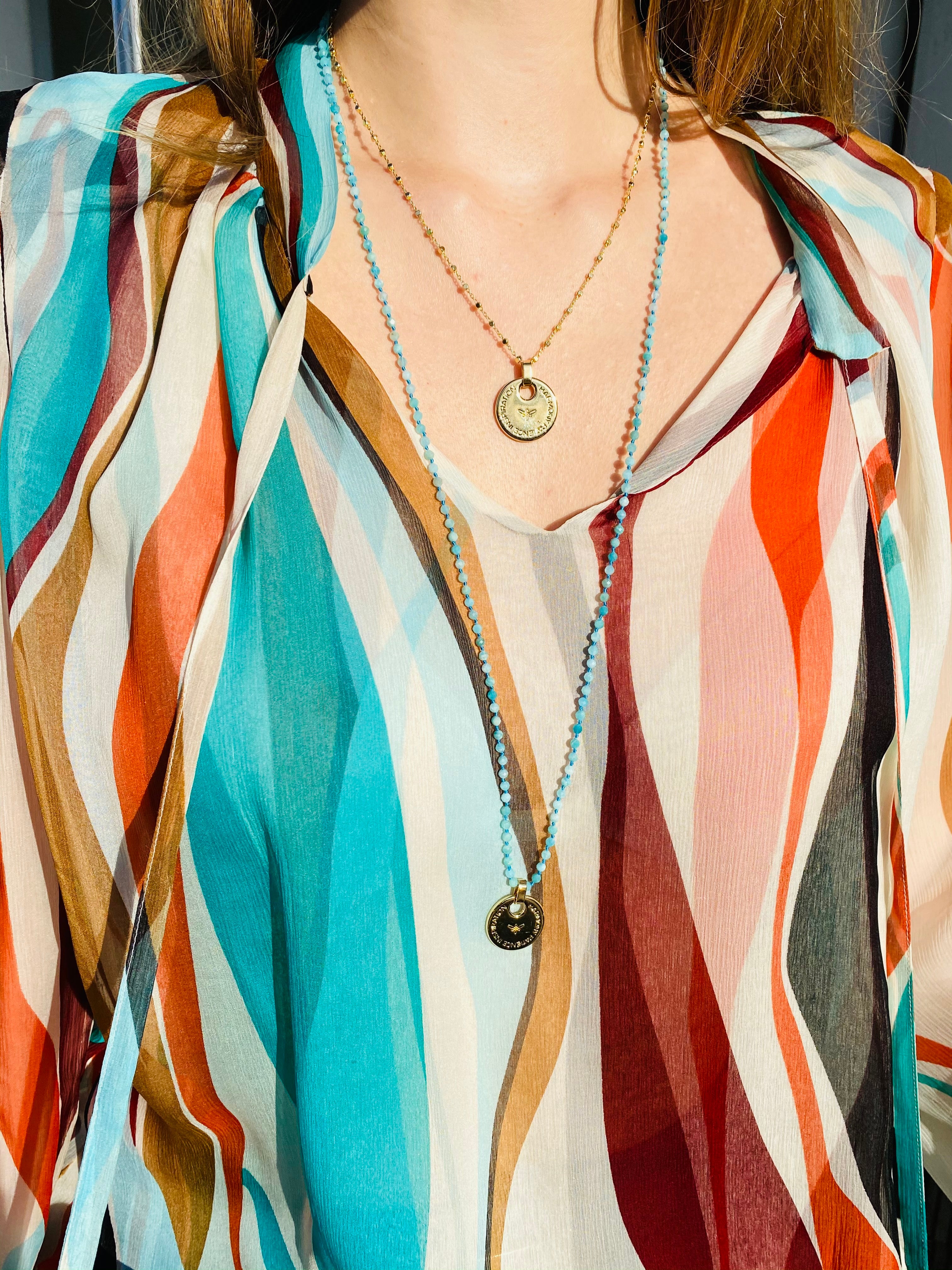 BELIEVE Necklace HARMONY, Amazonit