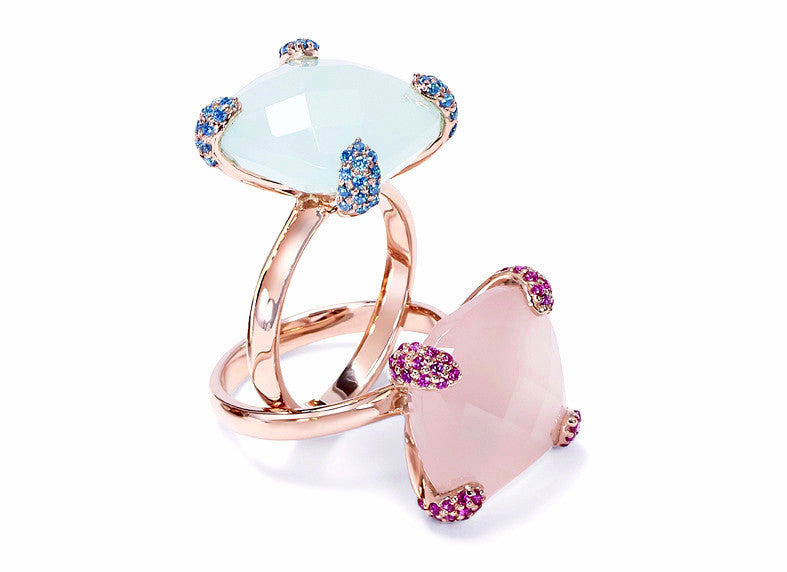 Ring CARRIE Rosenquarz, roségold