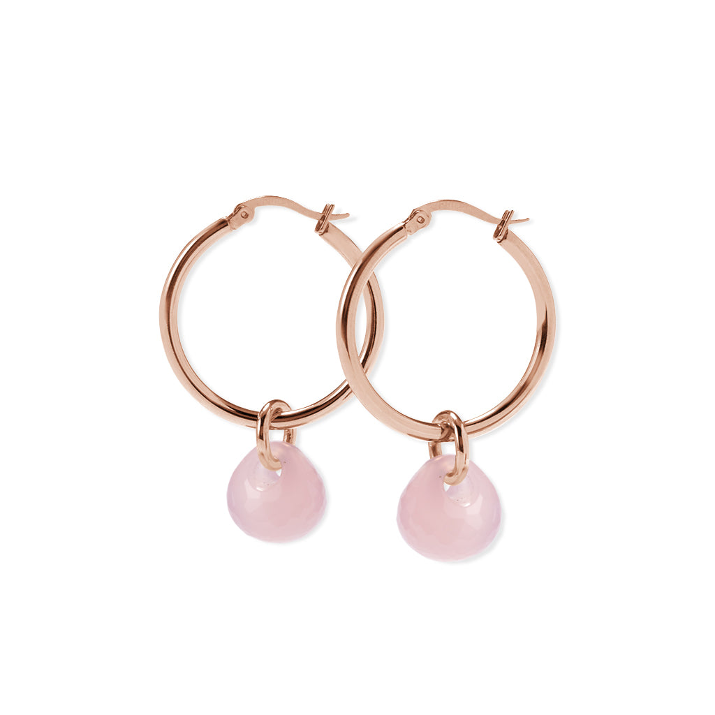 CHLOÉ Earrings, Rosenquarz