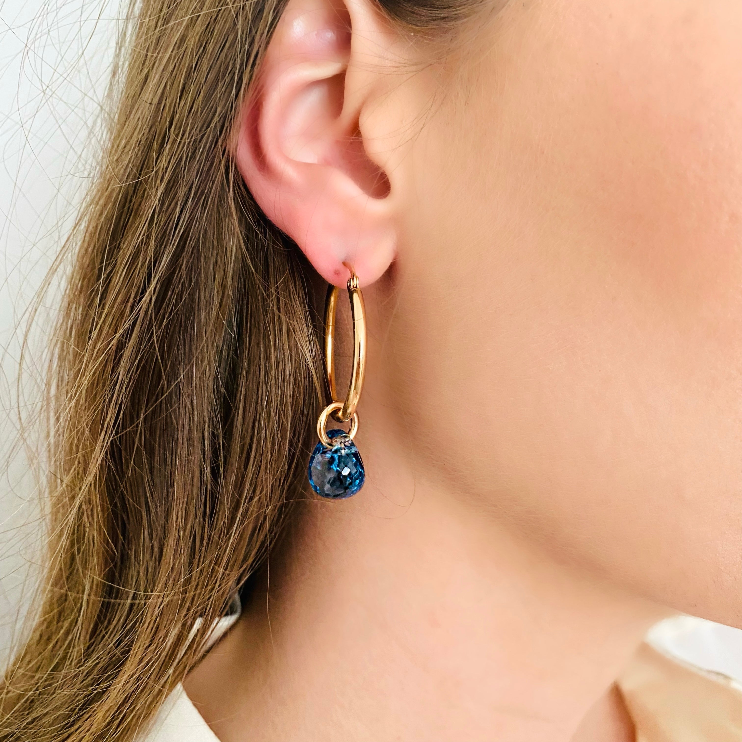 CHLOÉ Earrings, Skyblue Quarz