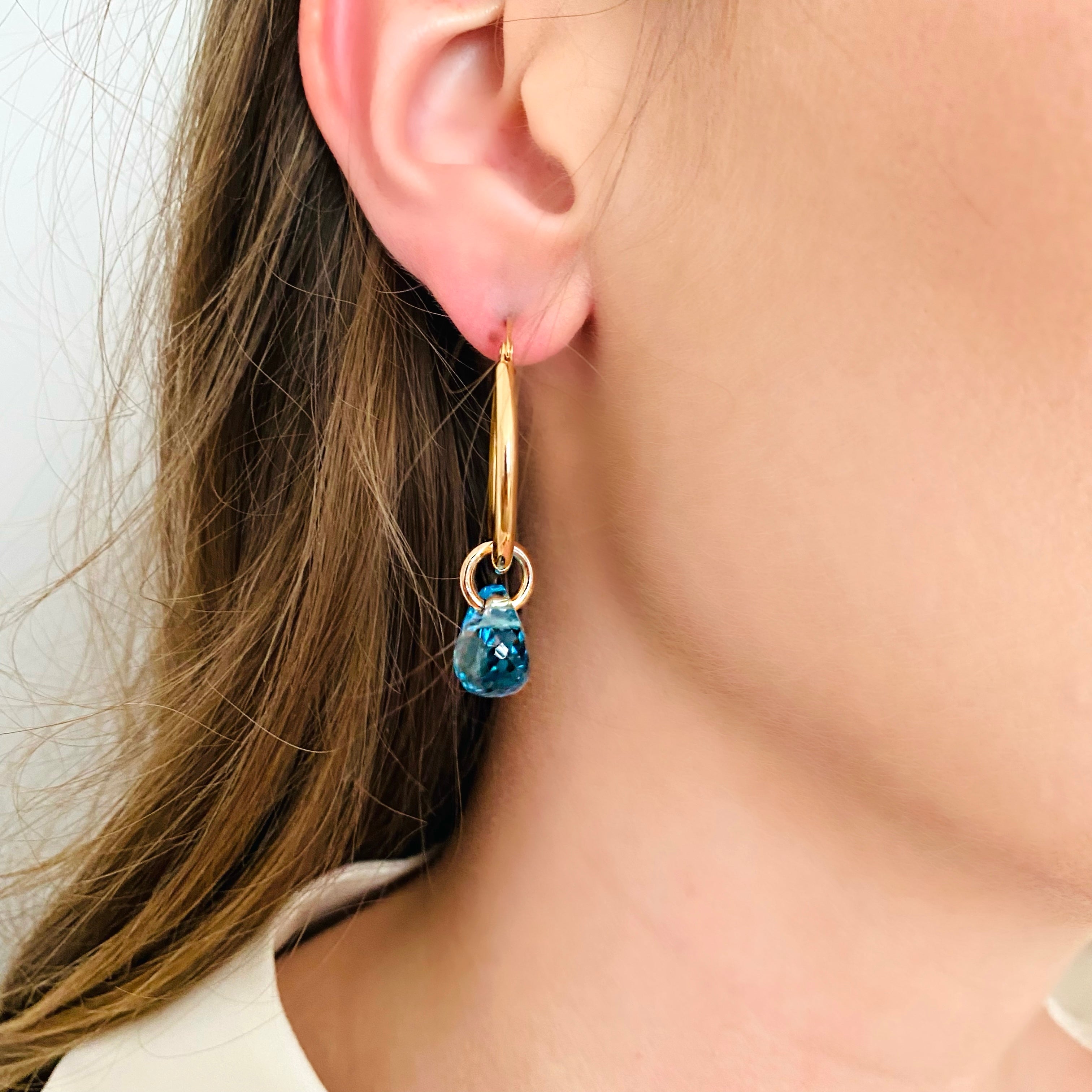 CHLOÉ Earrings, Aquamarin Quarz