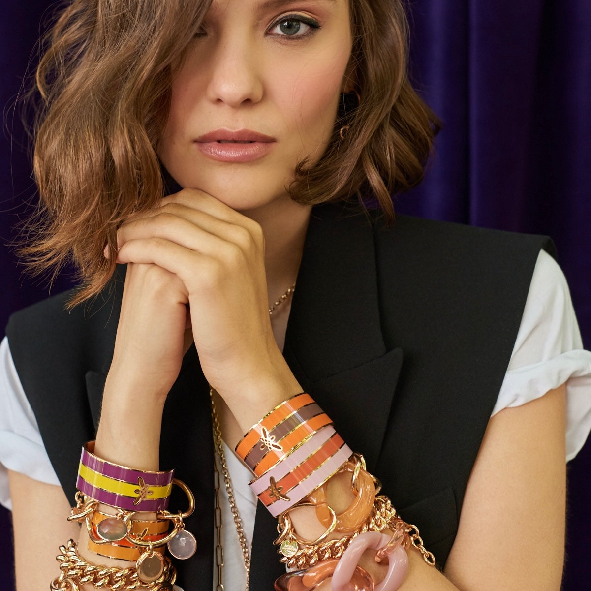 JOY Bangle roségold, wine