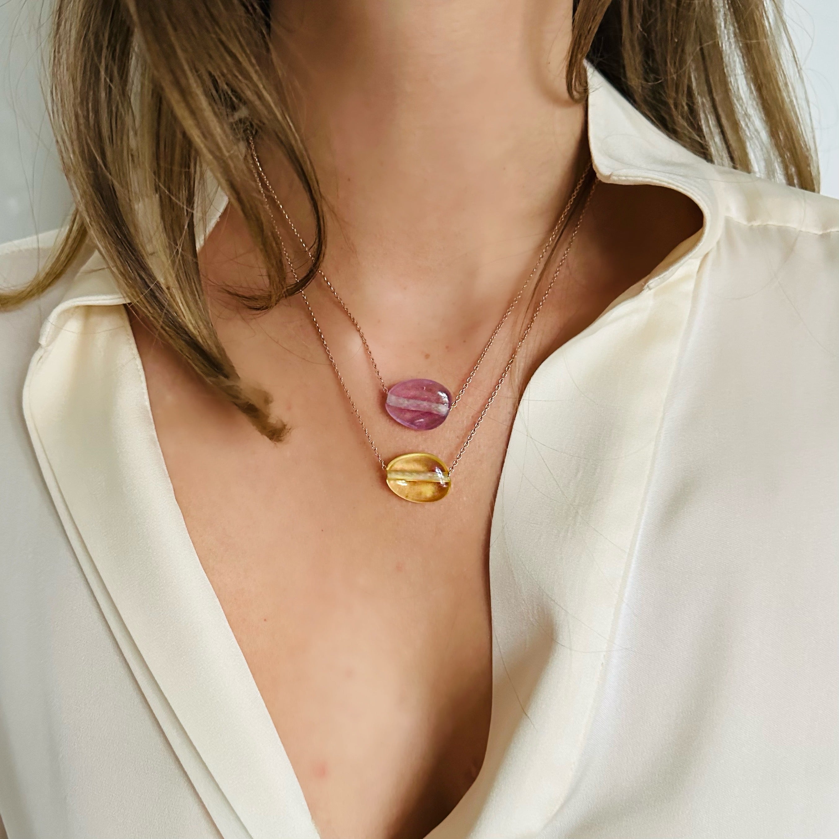 SAYA Necklace, Amethyst