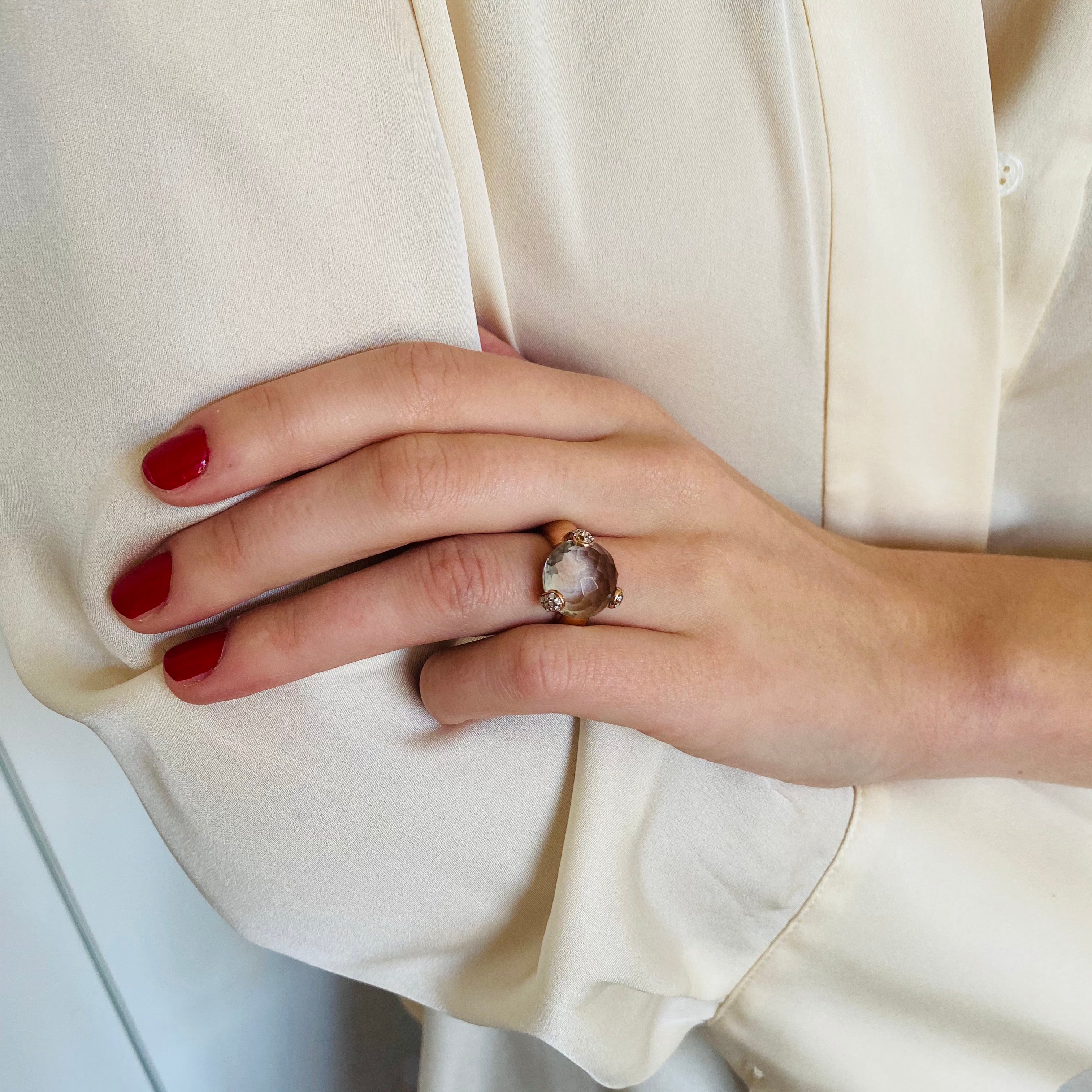 Ring FAYE Cool Grey Quarz