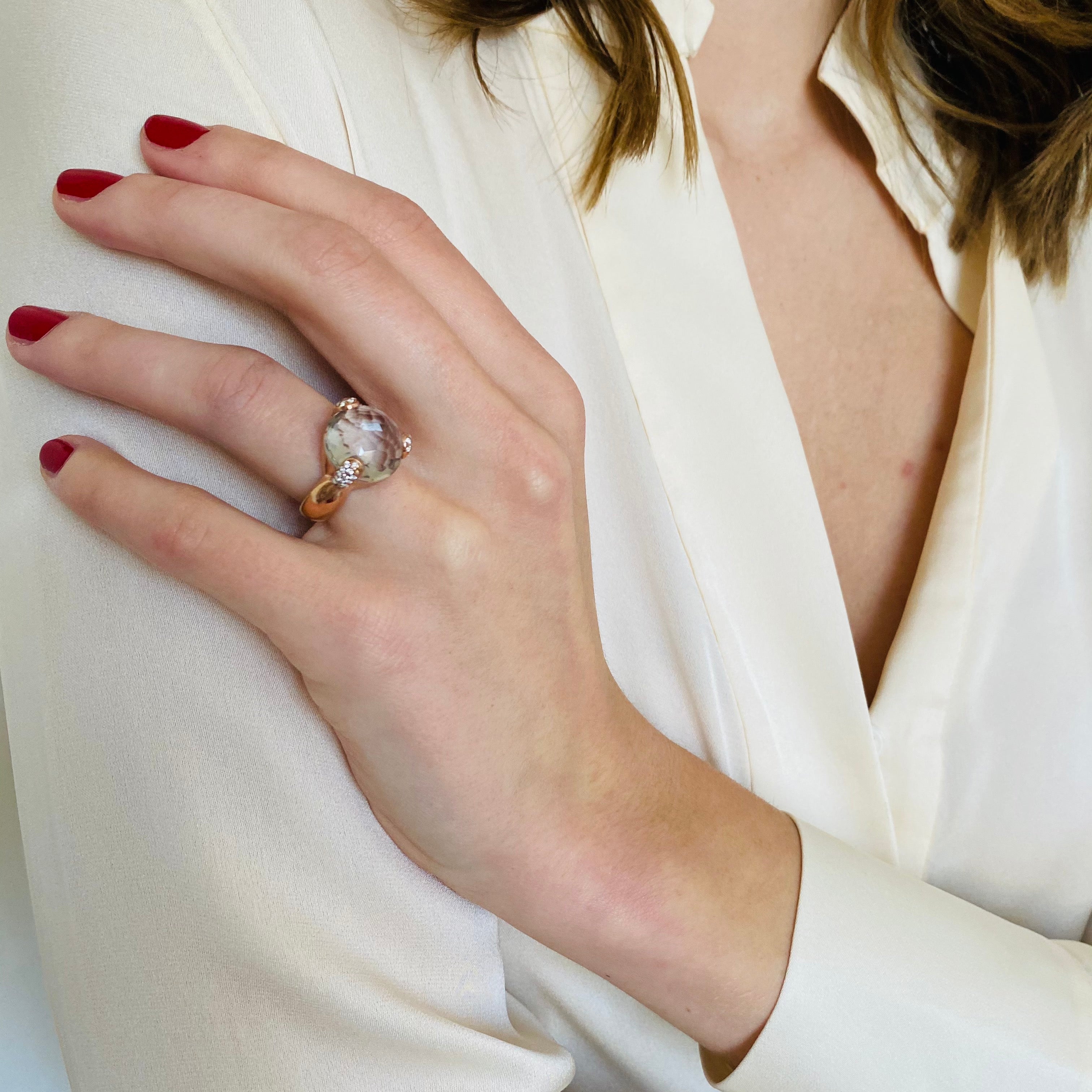 Ring FAYE Cool Grey Quarz