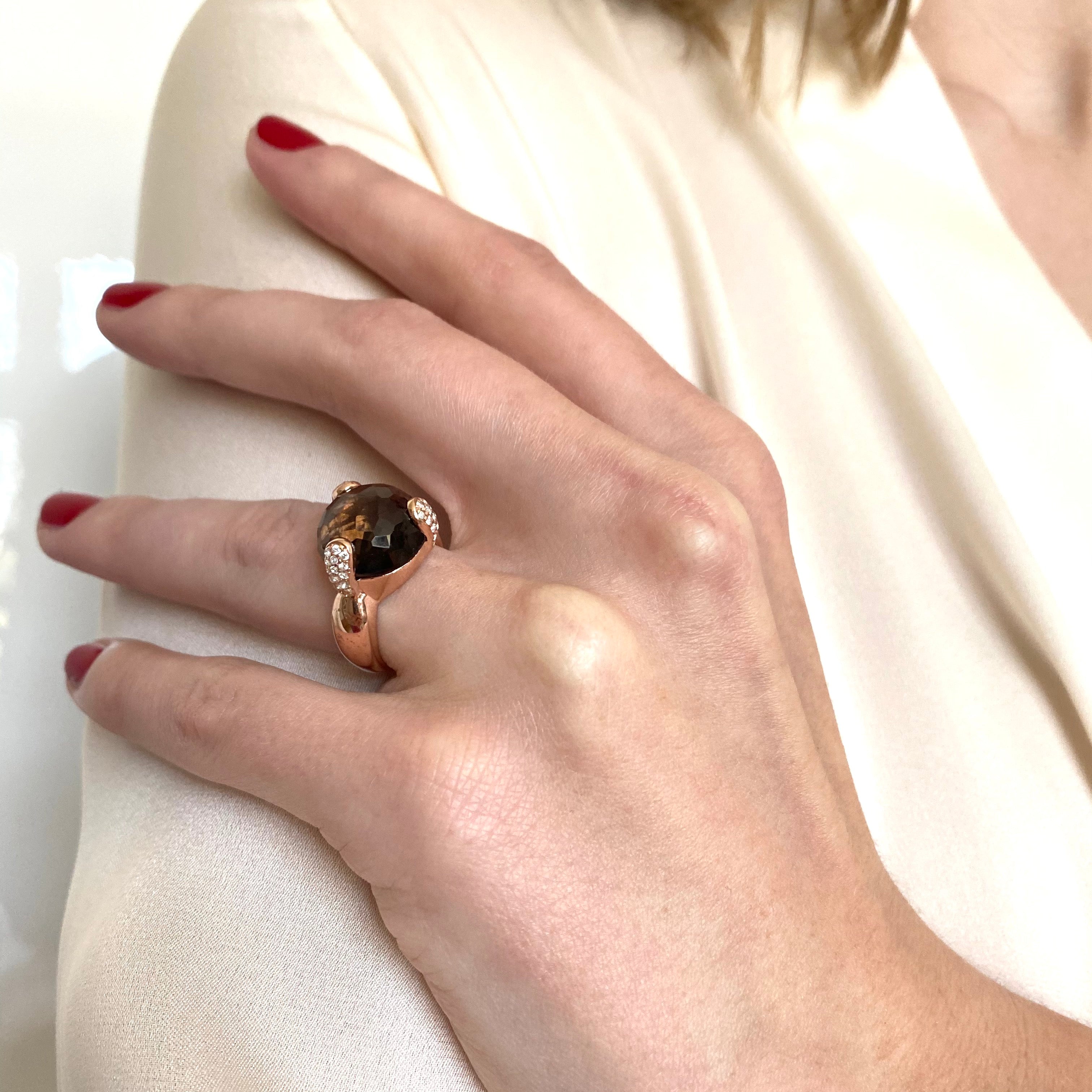 Ring FAYE Rauchquarz