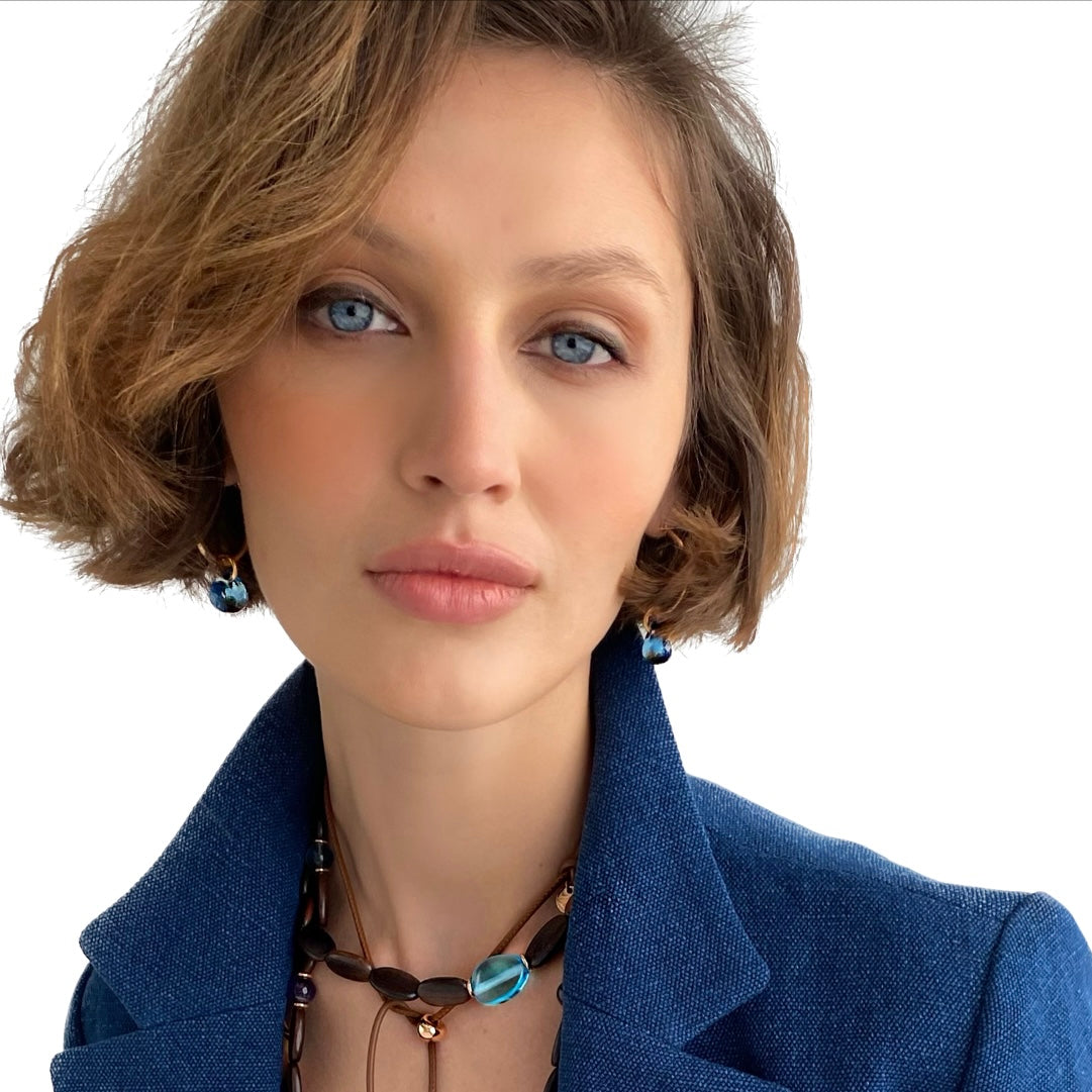 CHLOÉ Earrings, Skyblue Quarz