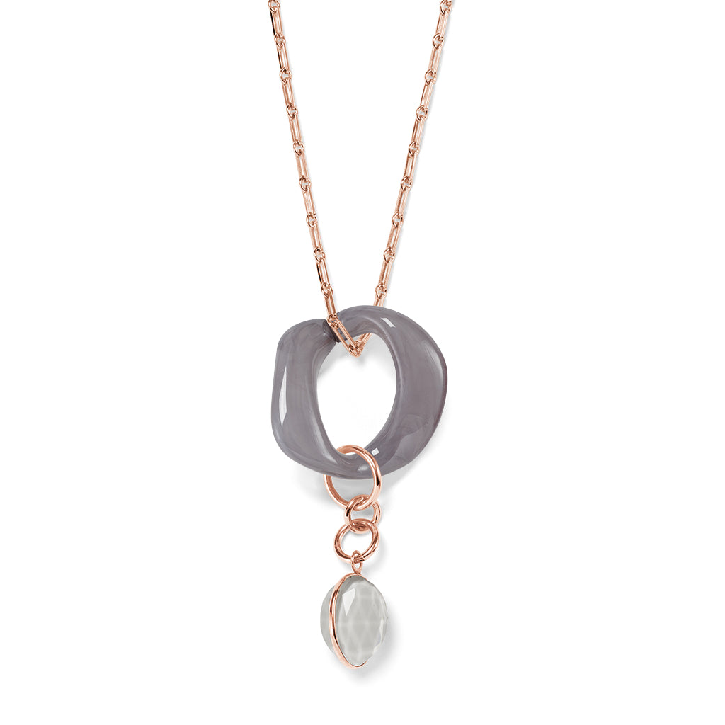 JANE Necklace roségold, grey